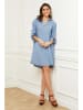 Fleur de Lin Leinen-Kleid "Basta" in Blau