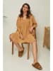 La Compagnie Du Lin Leinen-Kleid "Jasmine" in Camel