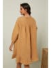 La Compagnie Du Lin Linnen jurk "Jasmine" camel