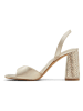 Aldo Leren haksandalen champagnekleurig