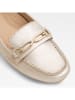 Aldo Leren mocassins champagnekleurig