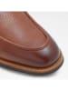 Aldo Leren mocassins lichtbruin
