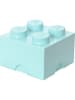 LEGO Opbergbox "Brick 4" lichtblauw - (B)25 x (H)18 x (D)25 cm