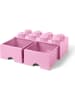 LEGO Schubladenbox "Brick 8" in Rosa - (B)50 x (H)18 x (T)25 cm