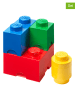LEGO 4tlg. Set: Aufbewahrungsboxen "Brick" in Bunt