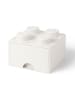 LEGO Schubladenbox "Brick 4" in Weiß - (B)15,8 x (H)11,3 x (T)15,8 cm
