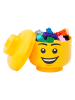 LEGO Aufbewahrungsbox "Happy Boy" in Gelb - (H)11,5 x Ø 10,2 cm