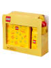 LEGO 2-delige lunchset "Brick" geel/rood