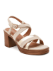 Sixth Sens Sandaletten in Beige/ Gold