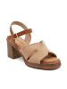 Sixth Sens Sandaletten in Hellbraun/ Khaki