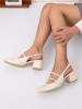 Sixth Sens Pumps met bandje crème