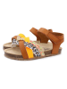 billowy Sandalen in Hellbraun/ Bunt