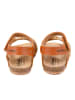 billowy Sandalen in Gold/ Braun