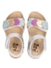 billowy Leder-Sandalen "Rosso" in Silber