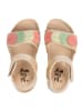 billowy Leren sandalen "Rosso" goudkleurig
