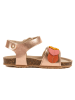 billowy Leder-Sandalen "Rosso" in Rosa