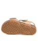 billowy Leren sandalen "Rosso" lichtroze