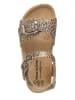billowy Sandalen in Gold/ Bunt
