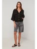 Lin Passion Leinen-Hemdjacke in Schwarz