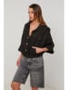 Lin Passion Leinen-Hemdjacke in Schwarz