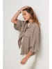 Lin Passion Leinen-Hemdjacke in Taupe