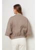 Lin Passion Leinen-Hemdjacke in Taupe