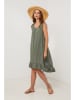 Lin Passion Leinen-Kleid in Khaki
