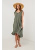 Lin Passion Leinen-Kleid in Khaki