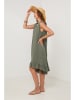 Lin Passion Leinen-Kleid in Khaki