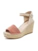 natural world Keilpeeptoes in Beige/ Rot