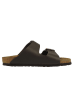 Birkenstock Leder-Pantoletten "Arizona" in Braun - Weite S