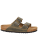 Birkenstock Leder-Pantoletten "Arizona" in Khaki