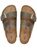 Birkenstock Leder-Pantoletten "Arizona" in Khaki