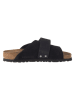 Birkenstock Leder-Pantoletten "Kyoto" in Dunkelbraun