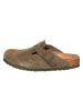 Birkenstock Leder-Clogs "Boston" in Khaki