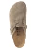 Birkenstock Leder-Clogs "Boston" in Khaki