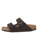 Birkenstock Leren slippers "Arizona" donkerbruin