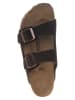 Birkenstock Skórzane klapki "Arizona" w kolorze ciemnobrązowym