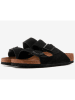 Birkenstock Skórzane klapki "Arizona" w kolorze czarnym