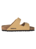 Birkenstock Leder-Pantoletten "Arizona" in Beige
