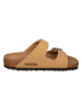 Birkenstock Leren slippers "Arizona" beige