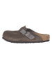 Birkenstock Skórzane chodaki "Boston" w kolorze brązowym