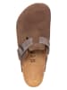 Birkenstock Leder-Clogs "Boston" in Braun