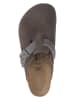 Birkenstock Skórzane chodaki "Boston" w kolorze brązowym