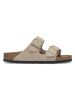 Birkenstock Leder-Pantoletten "Arizona" in Beige