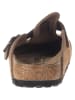 Birkenstock Leder-Clogs "Boston" in Braun
