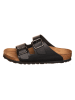 Birkenstock Leder-Pantoletten "Arizona" in Schwarz