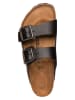 Birkenstock Leder-Pantoletten "Arizona" in Schwarz