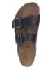 Birkenstock Leren slippers "Arizona" zwart