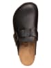 Birkenstock Leder-Clogs "Boston" in Schwarz
